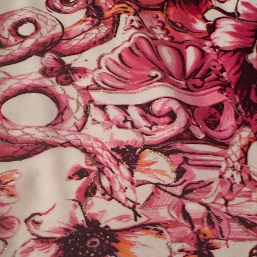 Roberto Cavalli Floral Halter Neck Dress - White and Pink Size XL - Picture 6 of 10